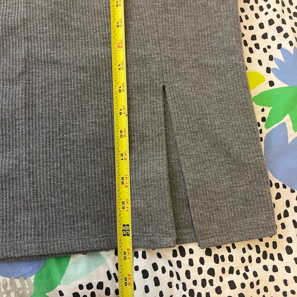 LOFT stretch knit side slit skirt office siren contemporary classic minimalist - Picture 4 of 7